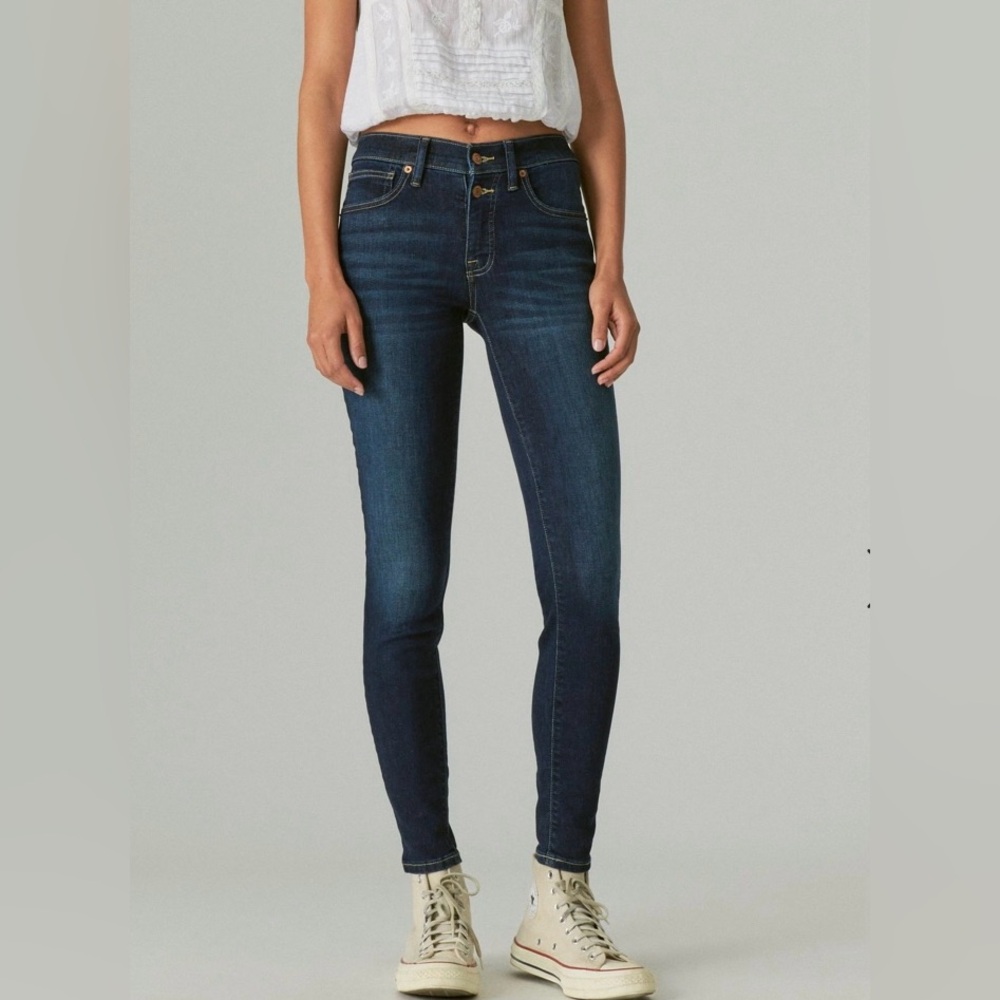 Lucky Brand Ava Performance Stretch mid-rise super skinny Jeans New 6